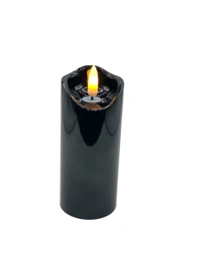 Świeca LED MAŁA ANTRACYT 12,5CM. ciepłe światło