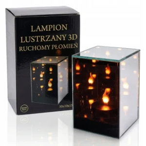 Lampion Lustrzany Led 3D Kwadrat