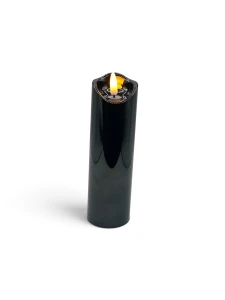 Świeca LED ANTRACYTOWA DUŻA 17,5cm.-ciepłe światło