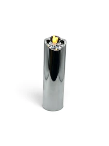 Świeca LED SREBRNA DUŻA 17,5cm.-ciepłe światło 
